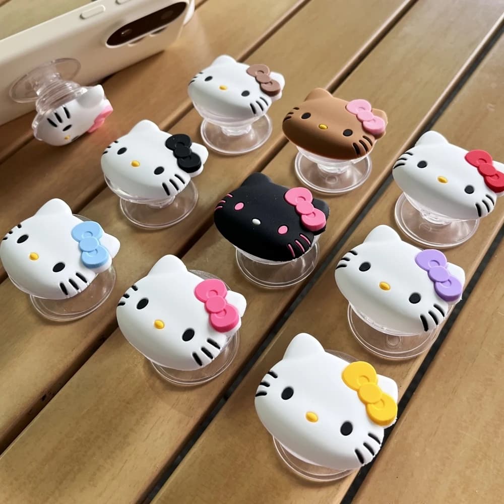 Suportes de telefone de dedo com personagens de Hello Kitty