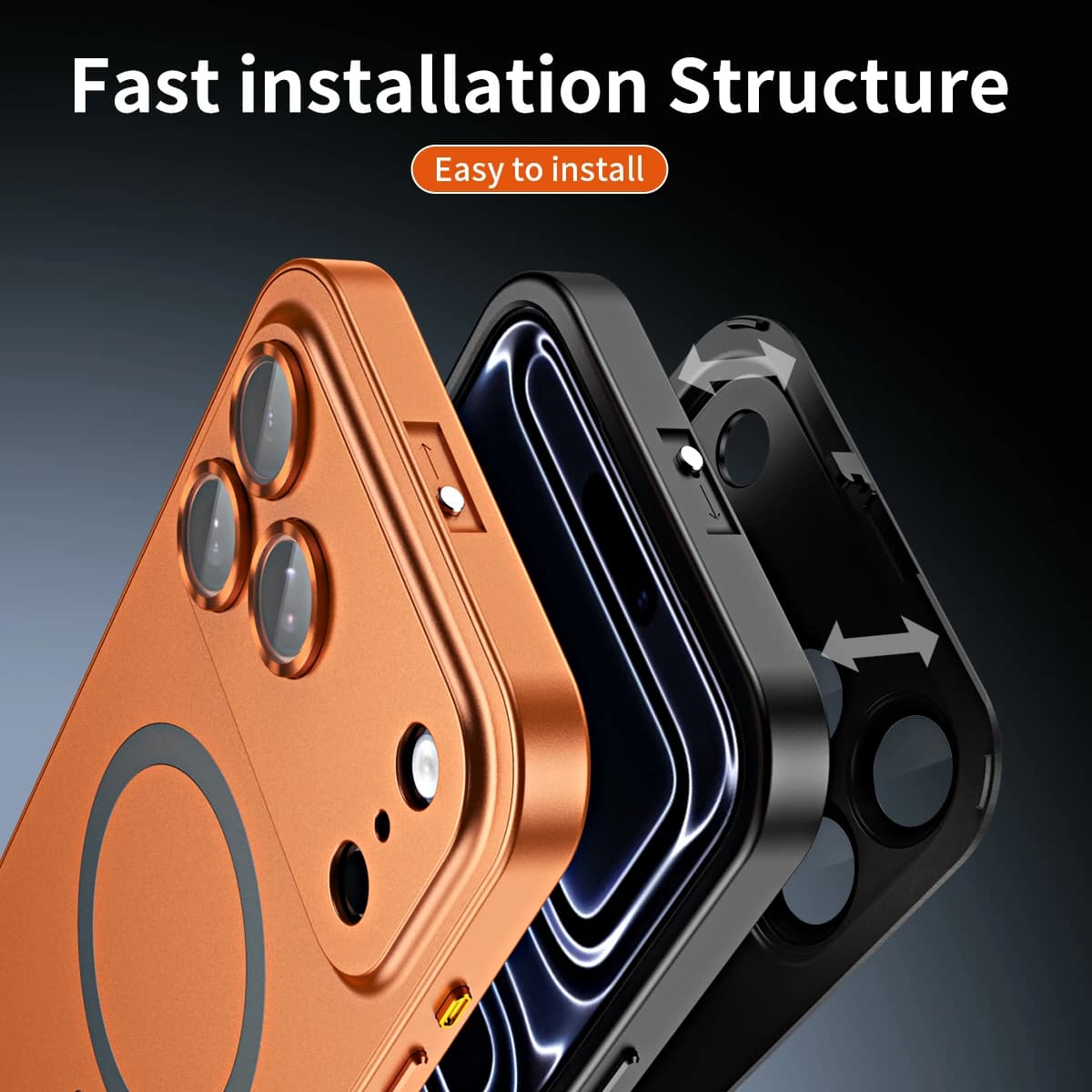 Luxuosa capa de telefone magnética de alumínio para iphone 12 13 14 15 16 17 pro max plus 17 lente de ar capa protetora de vidro de metal
