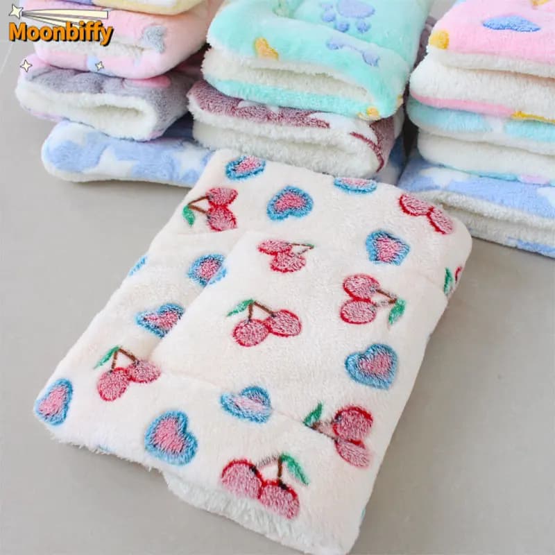 Almofada de lã macia para animais de estimação, cobertor de cama para cachorro, cachorro, gato, sofá, manter quente, capa de dormir, tapete para casa kot