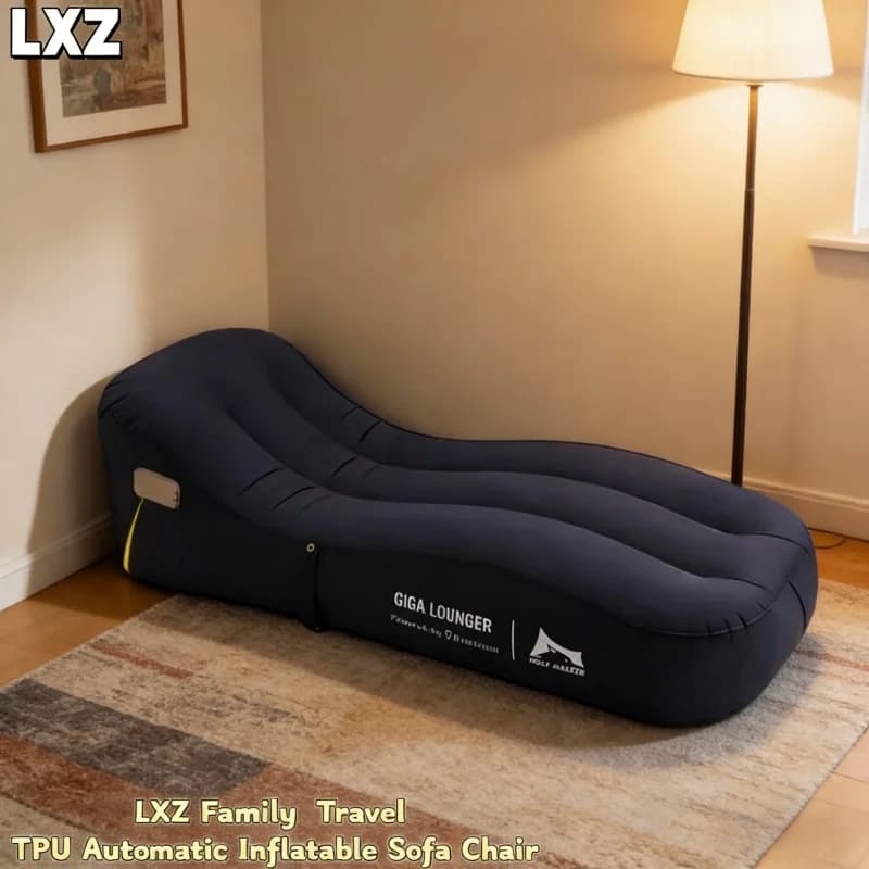 Cadeira Inflável Automática LXZ, Sofá Inflável Portátil para Camping ao Ar Livre, Cama de Ar Recarregável por USB para Viagens em Família