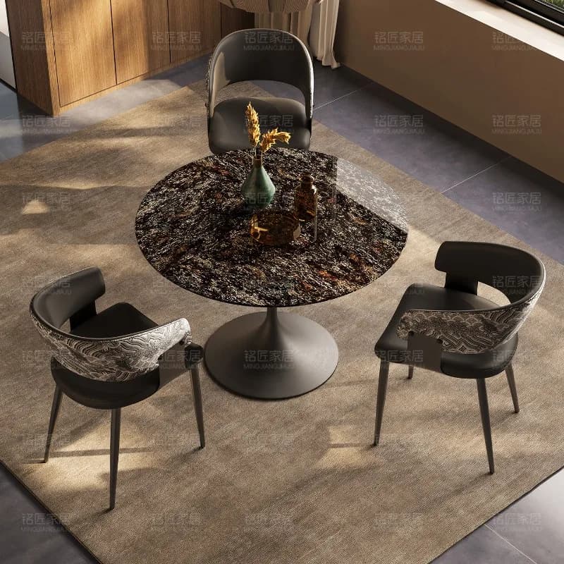Mesa de Jantar Redonda de Luxo para Restaurante, Cozinha, Café, Escritório, Mesa de Jantar Moderna para Lounge, Mesas de Jantar, Móveis para Casa