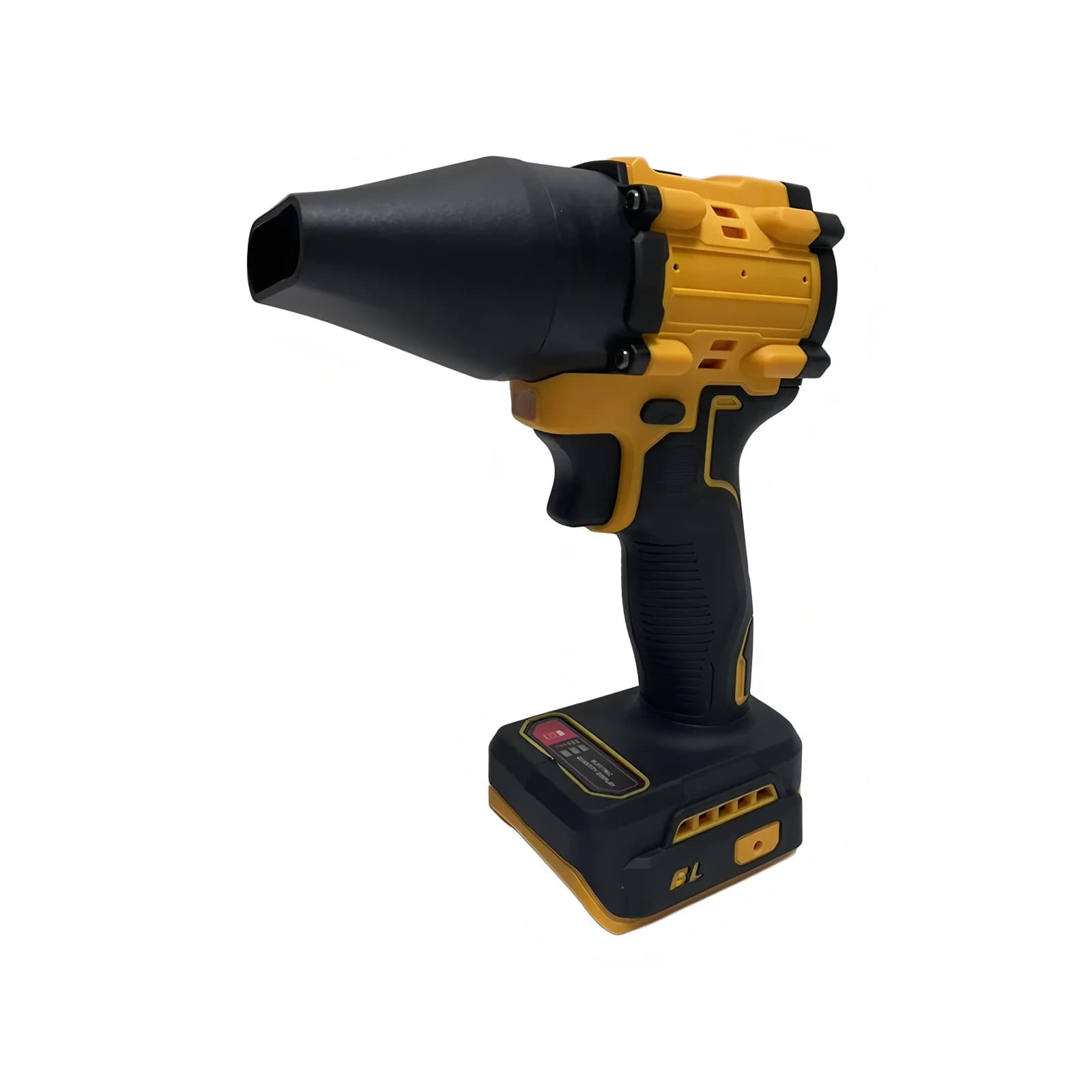 Aspirador portátil 2 em 1 com bocal quadrado preto amarelo e preto compatível com bateria 20V
