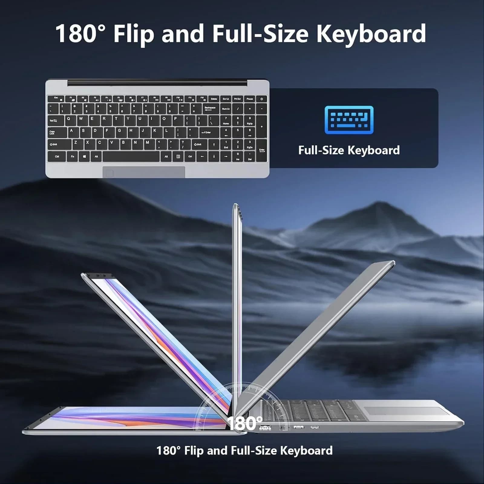 Notebook Lenovo N95, 15.6 polegadas, Intel N95, 32GB RAM DDR4, 2TB SSD, Windows 11, teclado retroiluminado