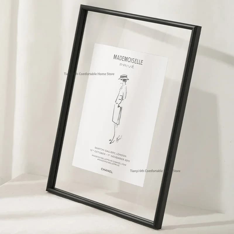 Liga de alumínio quadro transparente moderno simples pendurar uma parede amigos quadro acrílico nordic decoração casa porta retrato fypf