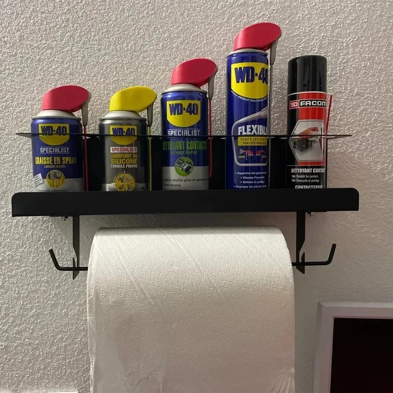 Pendurado na parede cremalheiras de armazenamento de garrafa rack de armazenamento prateleiras de garagem manutenção spray garrafa de parede pendurado rack de armazenamento rack de armazenamento