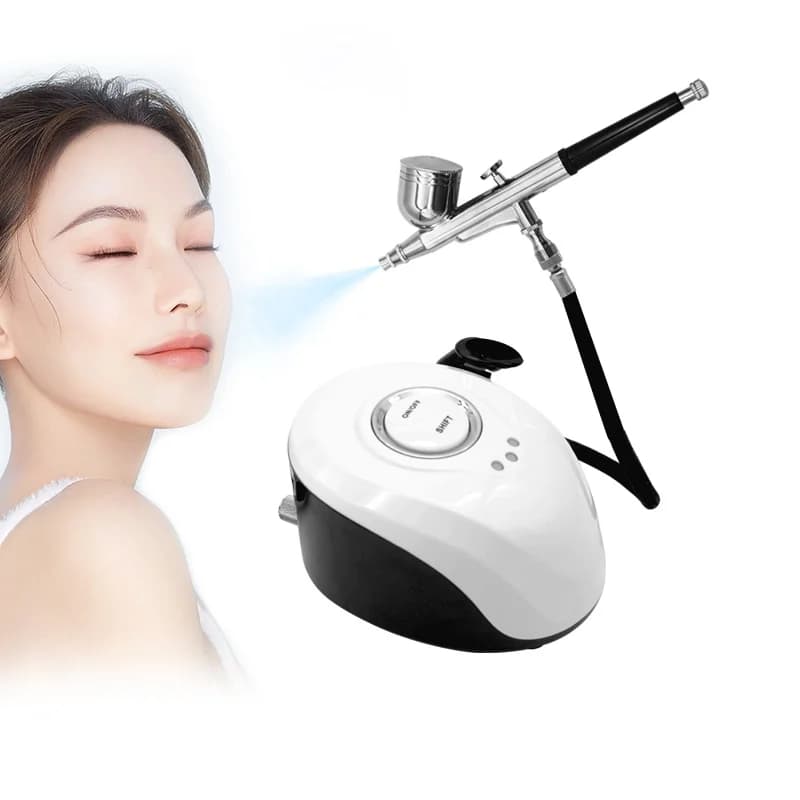 Dispositivo de injeção de oxigênio nano com compressor, ferramenta para arte de unhas e cuidados com a pele, massageador facial de alta pressão, pistola de ar para uso doméstico
