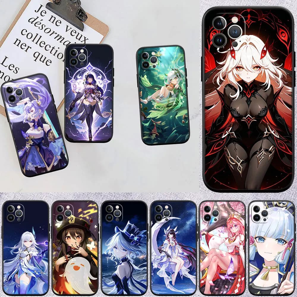 Capa de telefone Soft Shell BF65 Genshin Impact para Xiaomi Poco C40 C50 C51 C55 C65 C71 C75 F3 F5 F6 F7 M2 M3 Pro Ultra