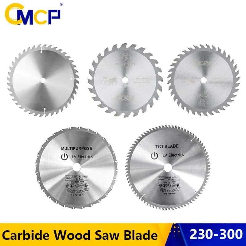 Cmcp madeira viu a lâmina 230 235 250 254 255 300mm tct disco de corte madeira carboneto circular lâmina de serra para trabalhar madeira