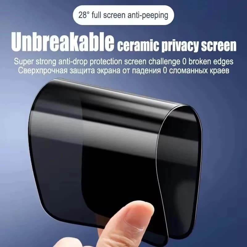 Película de privacidade cerâmica fosca flexível e inquebrável para Xiaomi Redmi Note 13 com proteção antiqueda