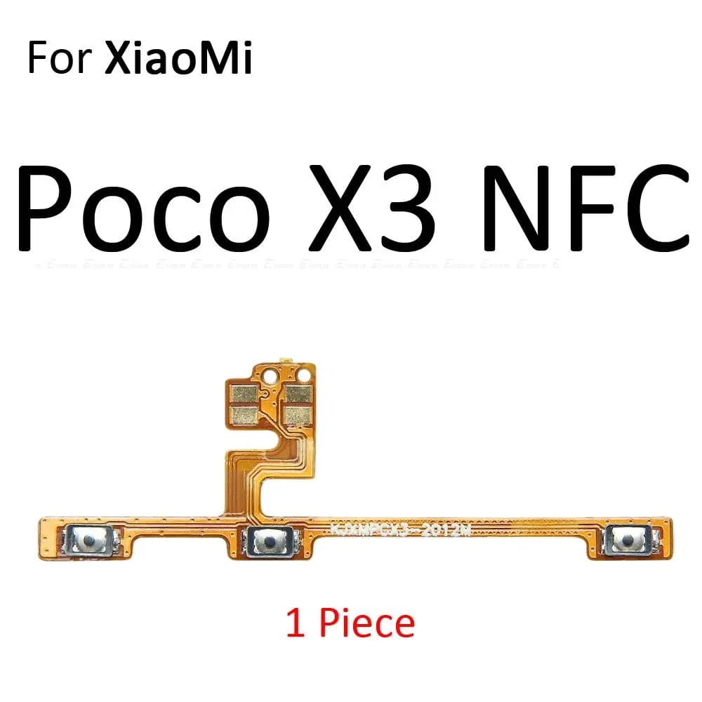 Cabo flexível botão volume e power Xiaomi Poco X3 NFC amarelo compatível original