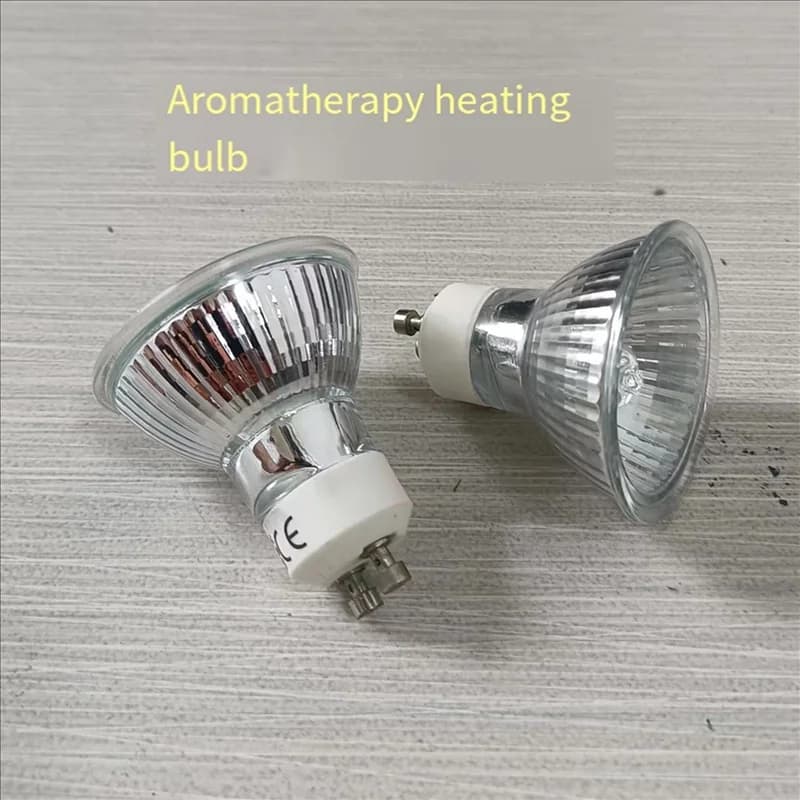 Lâmpadas GU10 de halógena para aromaterapia e aquecimento, 220V-35W, com refletor de alumínio e base de vidro.
