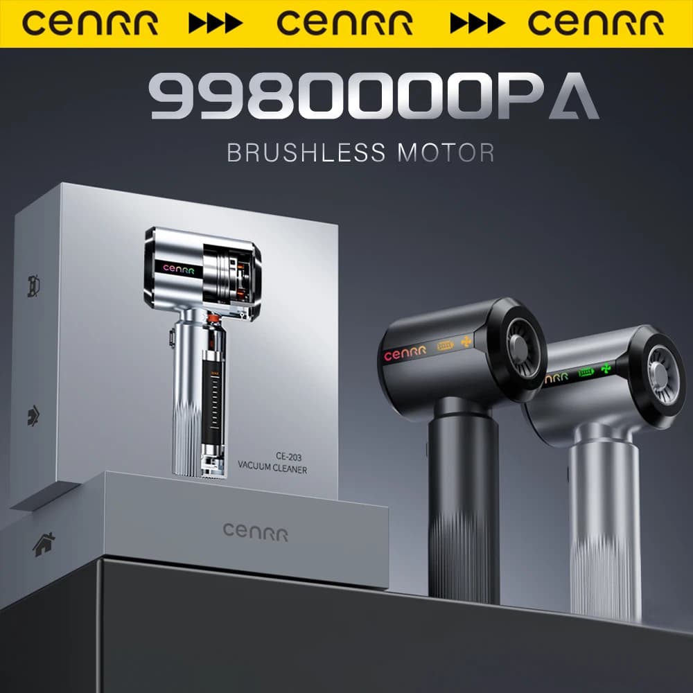 Aspirador de Carro CENRR Sem Fio com Motor Brushless 998000PA