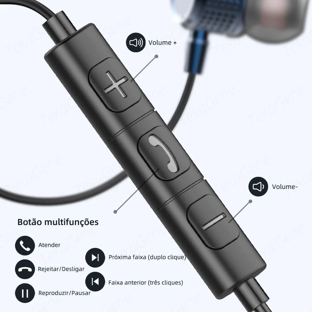 Fones de ouvido USB C de metal com graves potentes, intra-auriculares com redução de ruído, fones de ouvido com fio de 3,5 mm com microfone para Samsung Galaxy iPhone