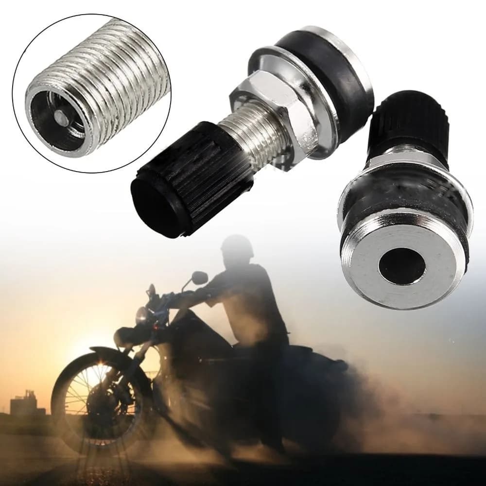 Válvula de roda de motocicleta, 2 peças, liga de zinco, 32mm, à prova d'água, válvula de pneu, sem câmara de ar, durável, bico de válvula