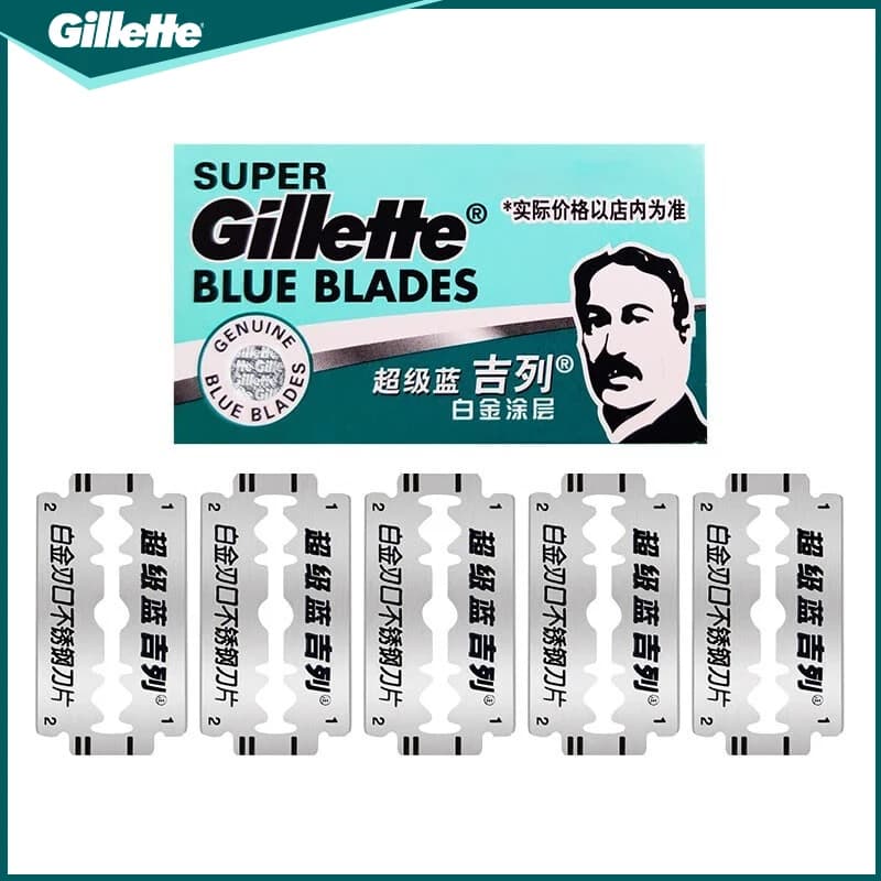 Lâminas de barbear Gillette Super Blue em embalagem original