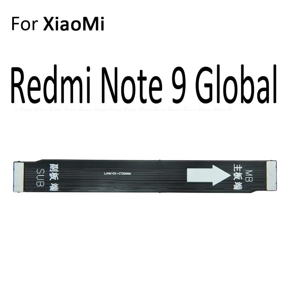 Cabo flexível preto para conexão placa principal Xiaomi Redmi Note 9 Global