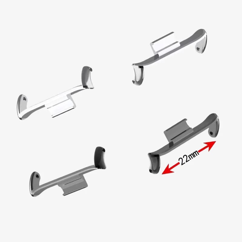 Adaptador de pulseira para relógio Xiaomi Redmi Watch 5 e 4 em prata, engate rápido 22mm