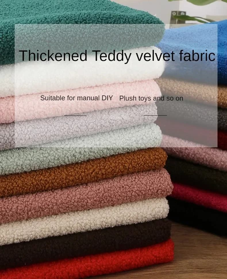 Imitação de pelúcia tecido pelúcia pelo medidor para roupas, casacos, capas de sofá, costura, liso, macio, confortável, preto, moda, inverno