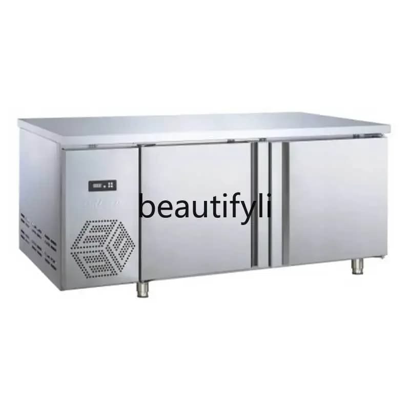 A61 comercial de aço inoxidável horizontal freezer cozinha dupla temperatura fresco-mantendo gabinete bancada