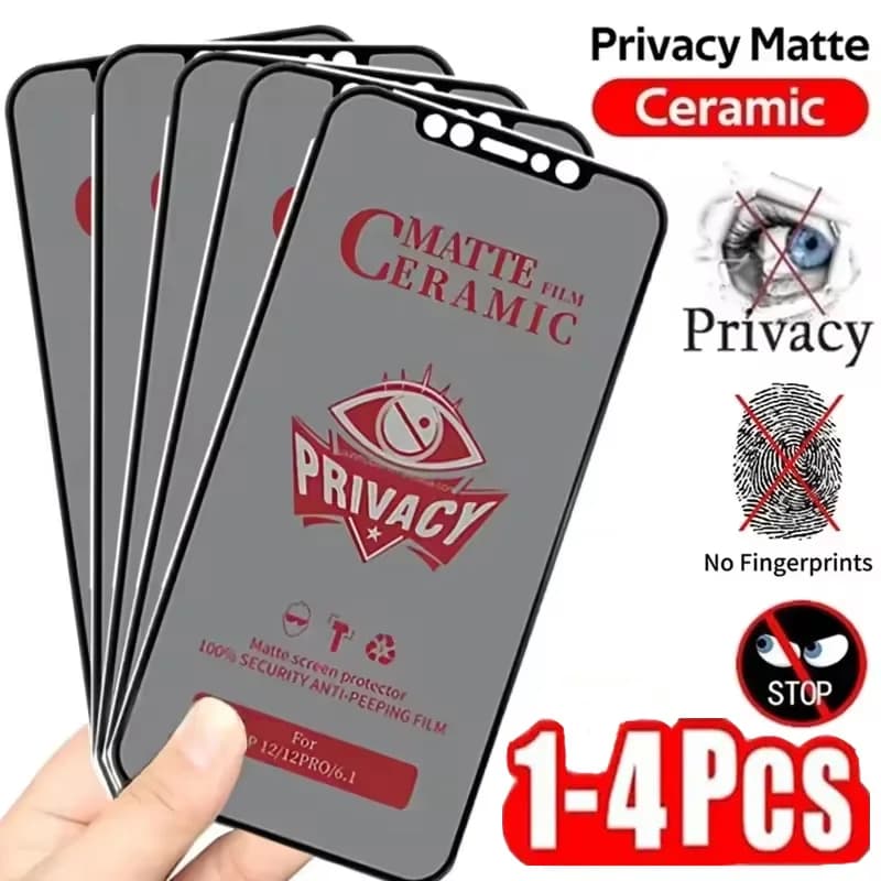 Película de Privacidade Cerâmica Fosca para Xiaomi Redmi Note 13 12 11 10 9 9S 8 Pro Protetor de Tela Anti-Espião
