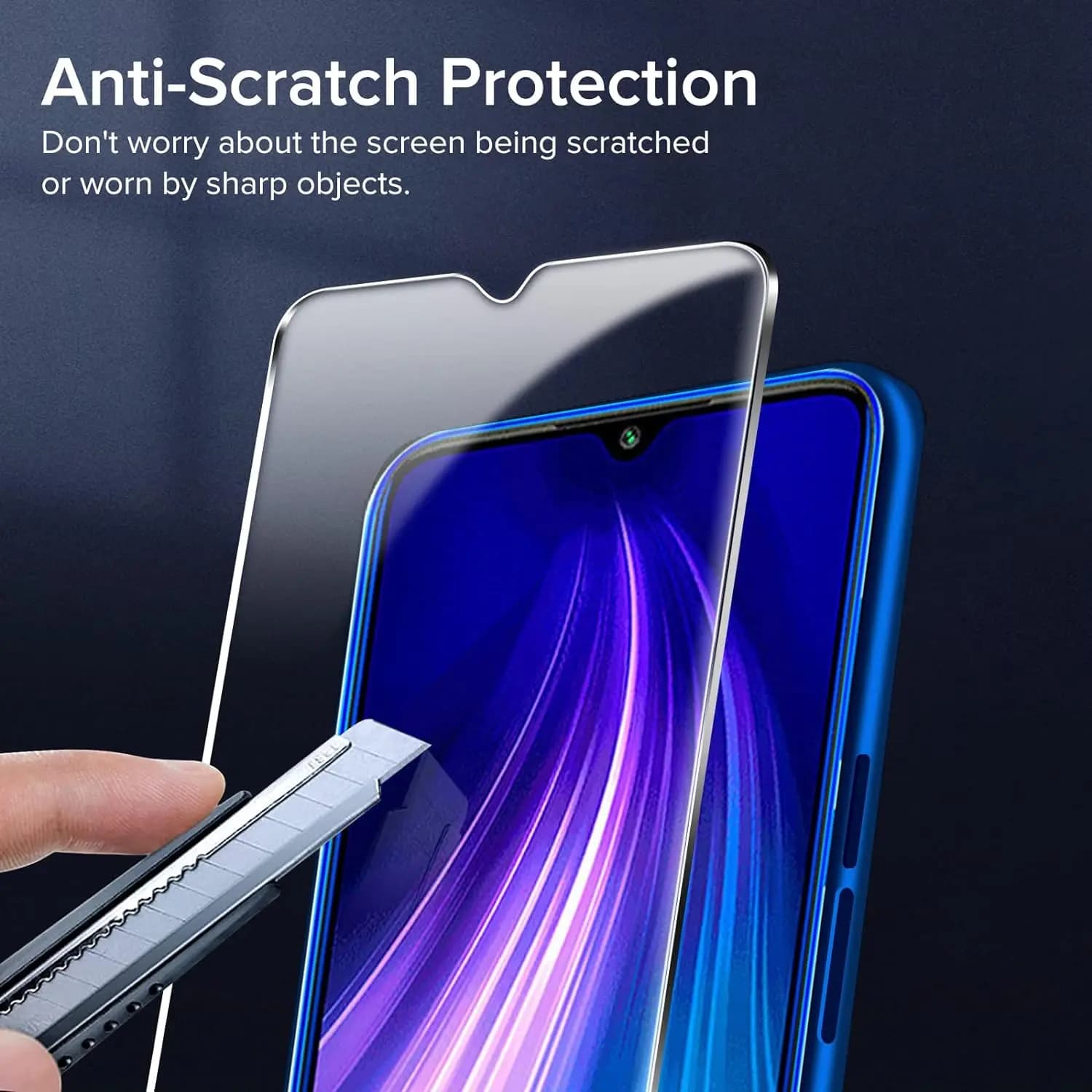 Película protetora de tela Xiaomi Redmi Note 7 Pro vidro temperado transparente com proteção anti-riscos