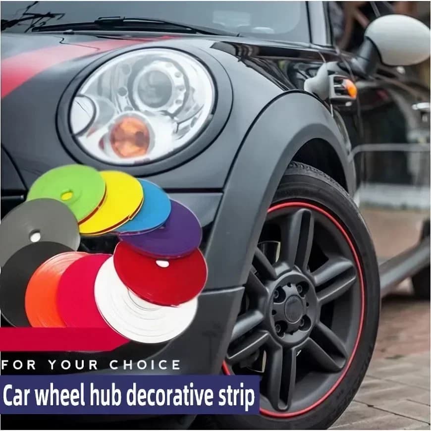 800cm/rolo lâminas de aro do carro veículo cor jantes protetores decoração tira pneu guarda linha borracha moldando guarnição pneu guarda linha