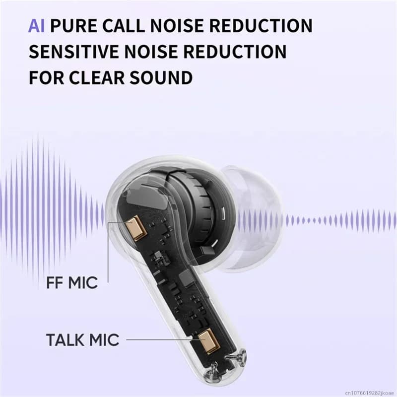Realme Buds T200 Fones de ouvido sem fio Bluetooth 5.4 ANC com cancelamento de ruído ativo Hi-Res LDAC Headset 530mAh Long Standby