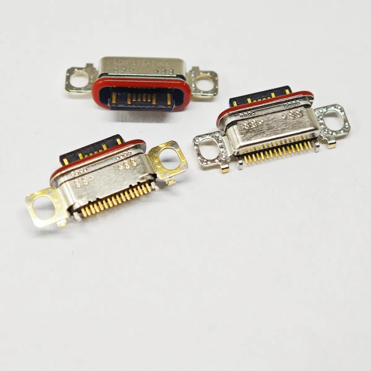 Porta dock USB para Xiaomi Redmi K80 Pro Ultra Turbo 4 Note 14 Pro+ com vedação vermelha e contatos dourados