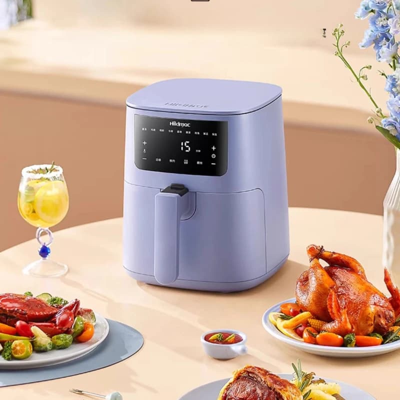Fritadeira de ar doméstica, novo modelo de forno, grande capacidade, inteligente, sem óleo, multifuncional, totalmente automática, máquina de lavar roupa