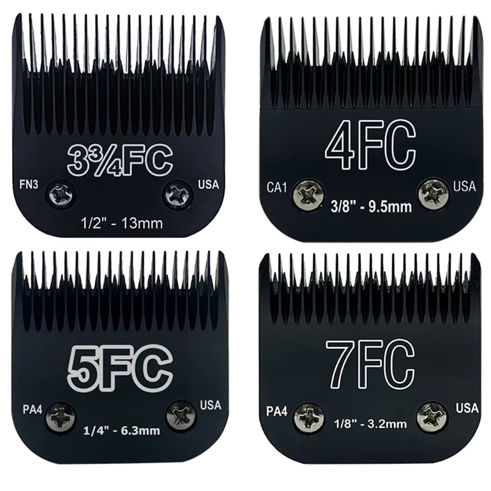 Lâminas removíveis para tosa de cães 3/4FC, 4FC, 5FC, 7FC, preto