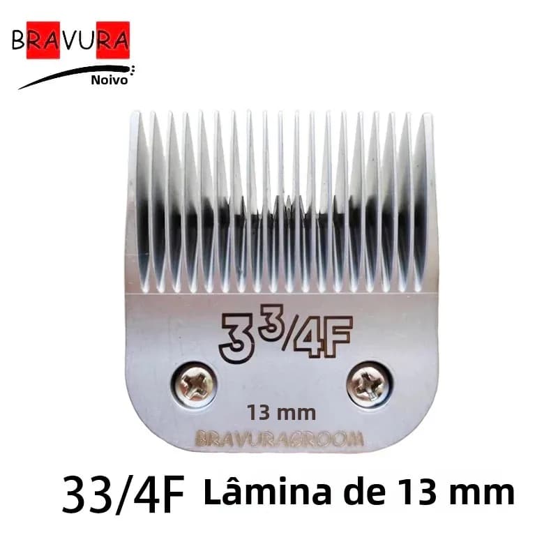 Lâmina para tosa profissional 33/4F prata metálico 13 mm compatível com cortadores de cães