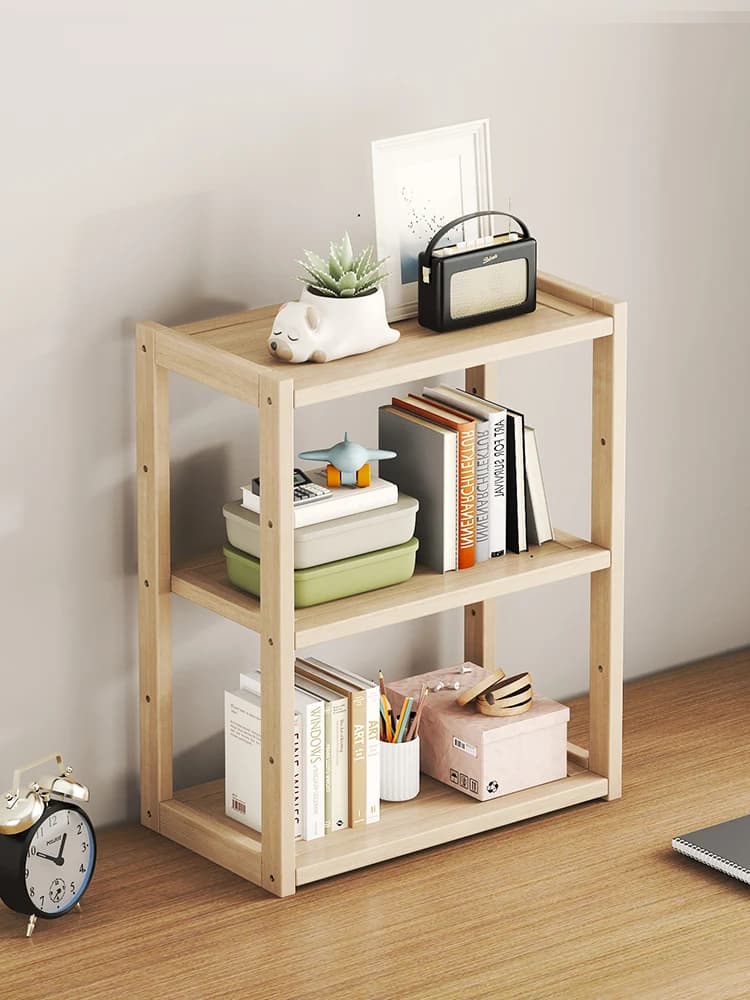 Estante de Armazenamento Moderna e Simples para Mesa de Escritório, Prateleira Pequena de Madeira Maciça para Contabilidade, ...