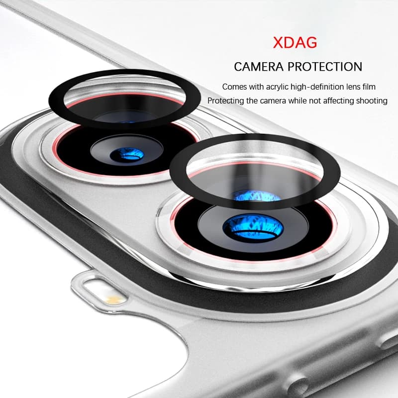 Capa de telefone translúcida para Xiaomi Poco X7 Pro com película protetora de lente de silicone macio