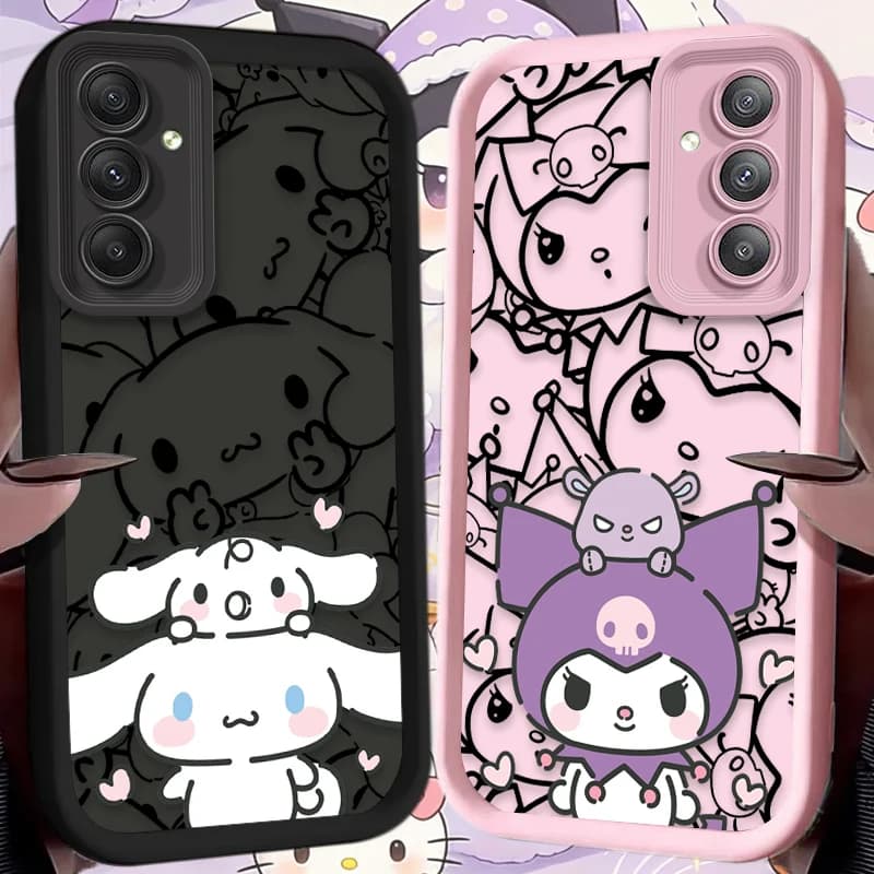 Capa protetora de celular Sanrio Cute Cinnamoroll Kulomi para Samsung Galaxy A54 A05 A05S A34 A53 A33 A23 A13 A52 A52S A32 A22 A12 A71 A51 A31 A50