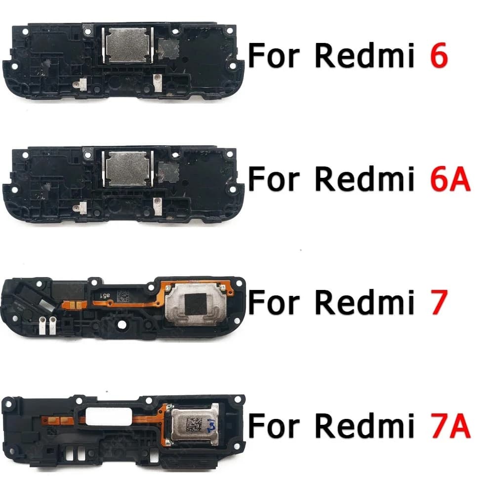 Placas de campainha para Xiaomi Redmi 6, 6A, 7 e 7A, peças de reposição para reparo.