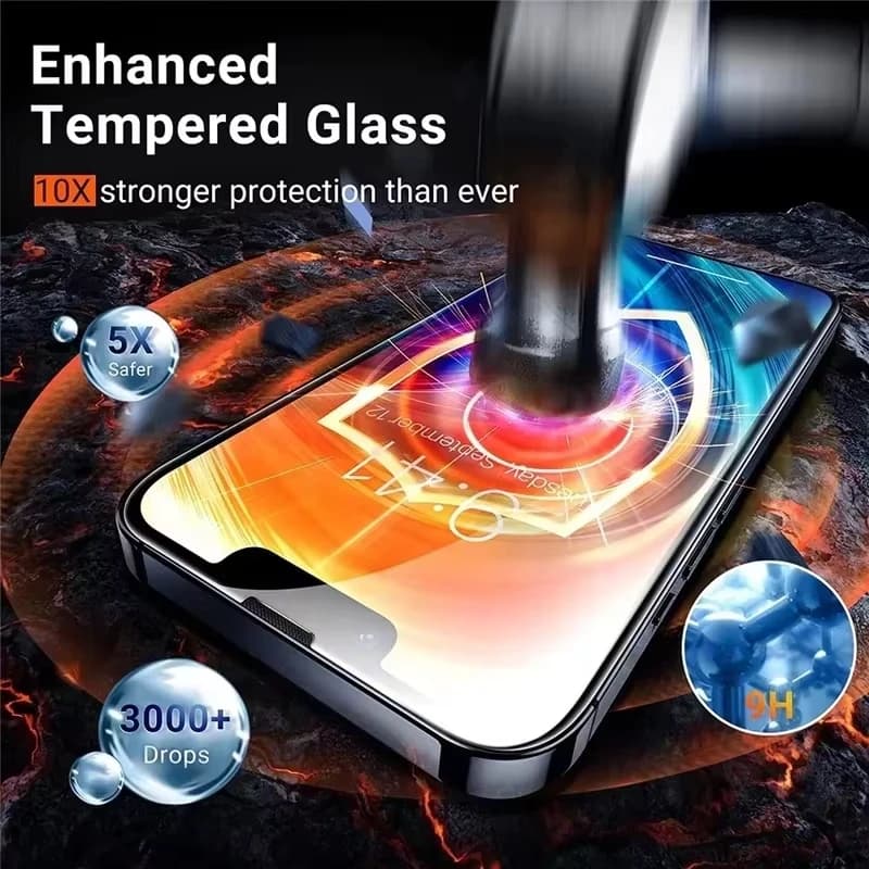 Vidro temperado 9D resistente para Xiaomi Redmi Note com proteção 10x contra impactos e quedas