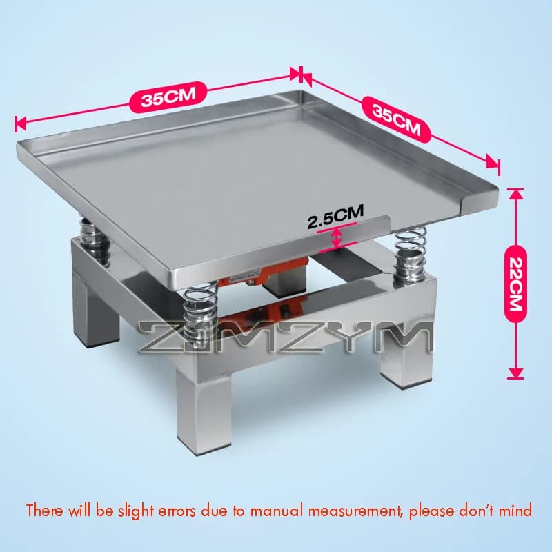 Mesa vibratória de aço inoxidável em ângulo lateral