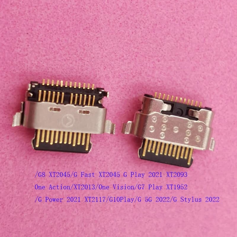 Conectores de carregamento USB para Motorola Moto G7, G10, G Play, Power, Stylus, One Action, Fast, Vision, G8, XT2045