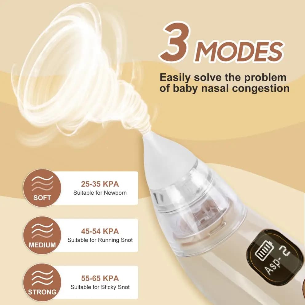 1pc portátil silicone nasal limpo aspirador nasal 3 modos de sucção elétrico nasal iluminação calmante e música do berçário