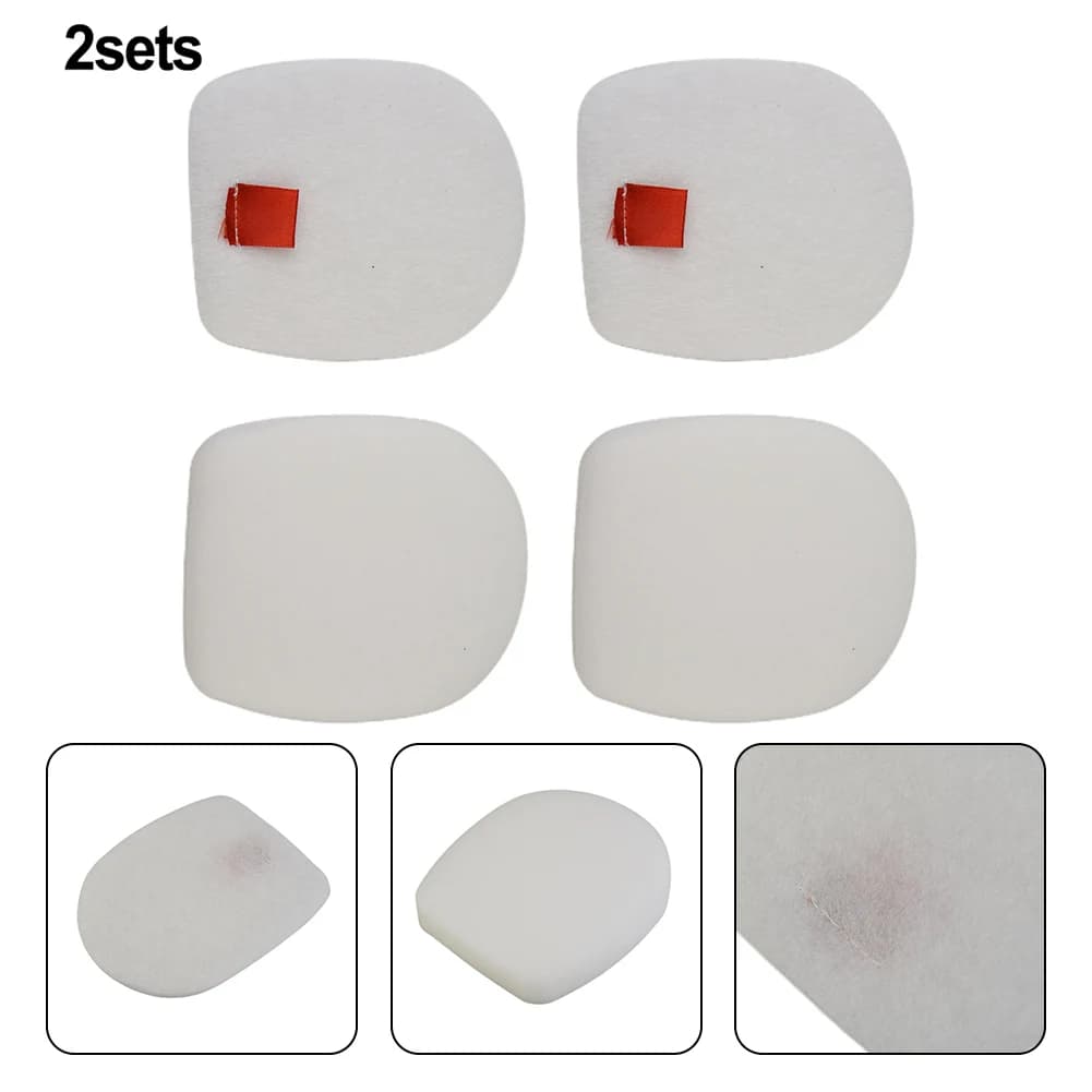 Conjunto de filtros brancos para aspirador Shark IZ201 IZ251 com close em textura e etiqueta vermelha
