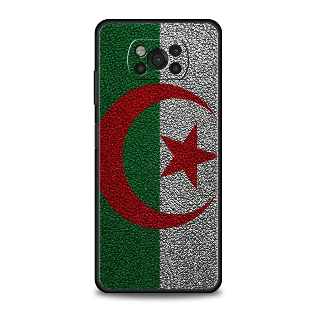 Capa de telefone com bandeira de Argélia para Xiaomi, Capa macia, Poco X6, X5 Pro, X4, X3, NFC, F5 Pro, F4, F3, GT, M5, M4 Pro, 5G, m3, C51, C50, C55