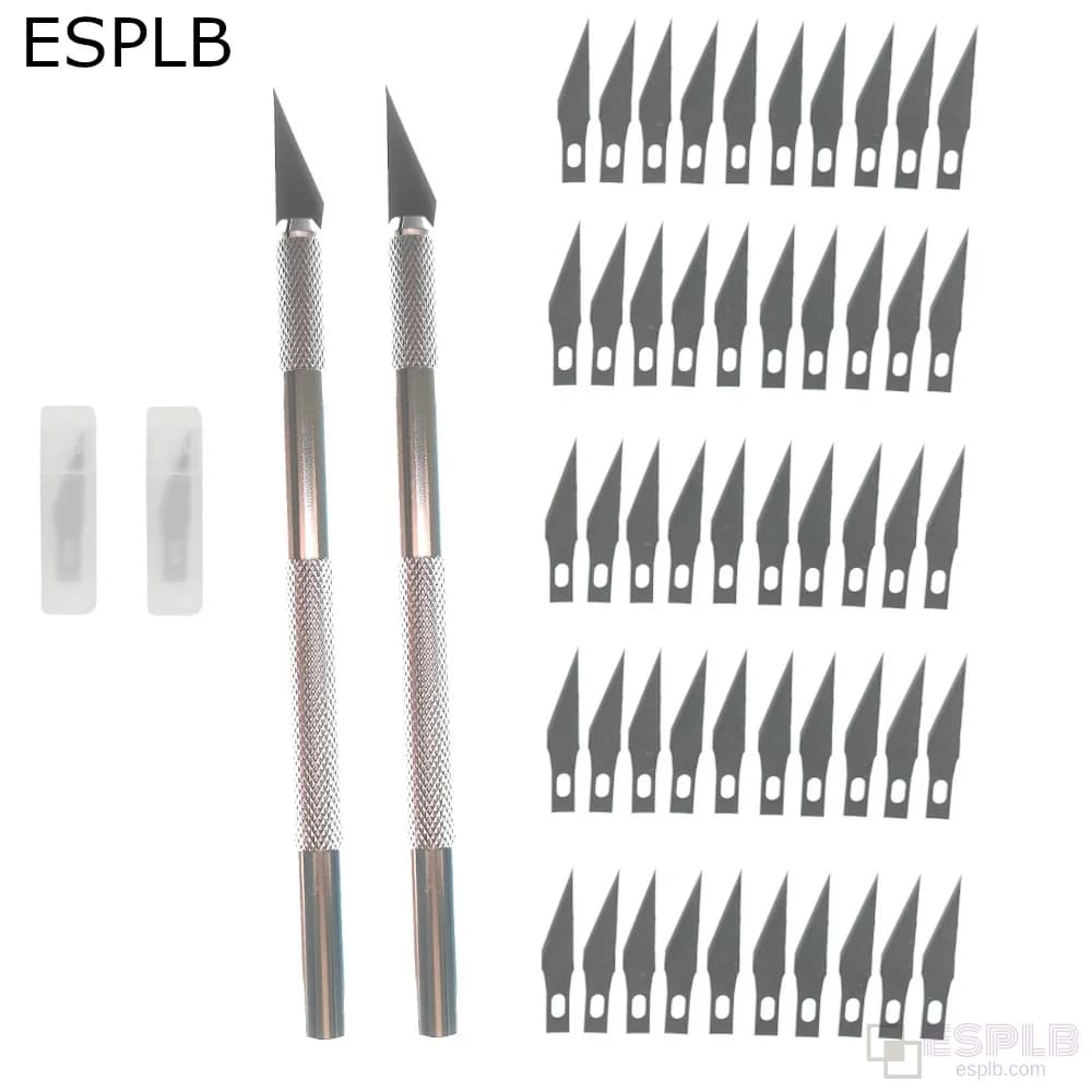 Kit de facas de bisturi não-slip com lâminas #11 em metal para reparação de PCB
