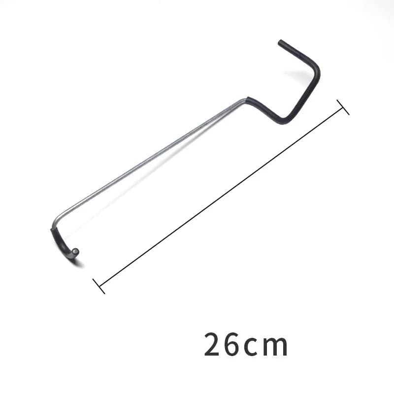 Suporte para galhos de árvores frutíferas Hoarder ajustável preto com 26 cm de comprimento em fundo branco