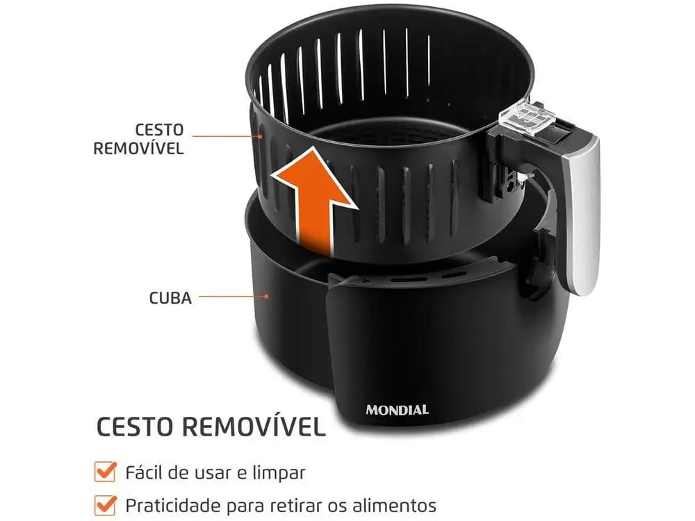 Fritadeira Elétrica sem Óleo/Air Fryer Mondial - 110V