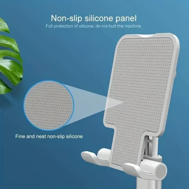 Painel de silicone antiderrapante cinza no suporte para telefone branco para proteção do dispositivo
