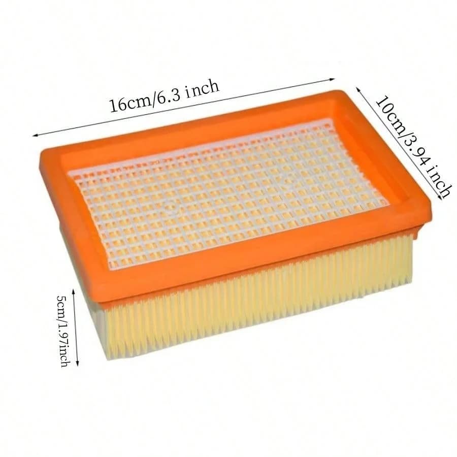 Filtro HEPA para aspirador de pó KARCHER MV4 MV5 MV6 WD4 WD5 WD6 com escova amarela
