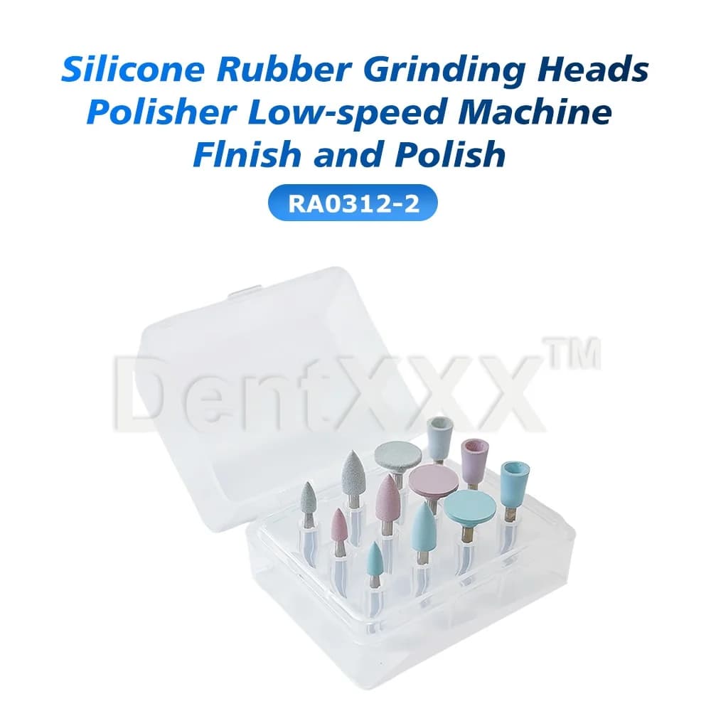 Kit de 12 cabeças de polimento de borracha de silicone para máquinas de polimento de baixa velocidade