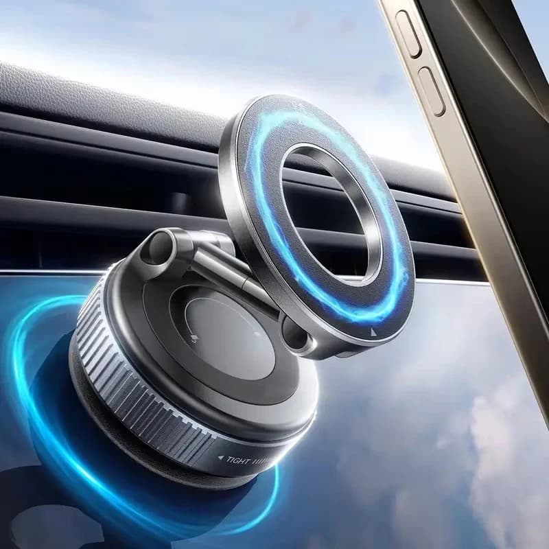 Suporte magnético para celular com design de sucção magnética forte, dobrável, para navegação em carros