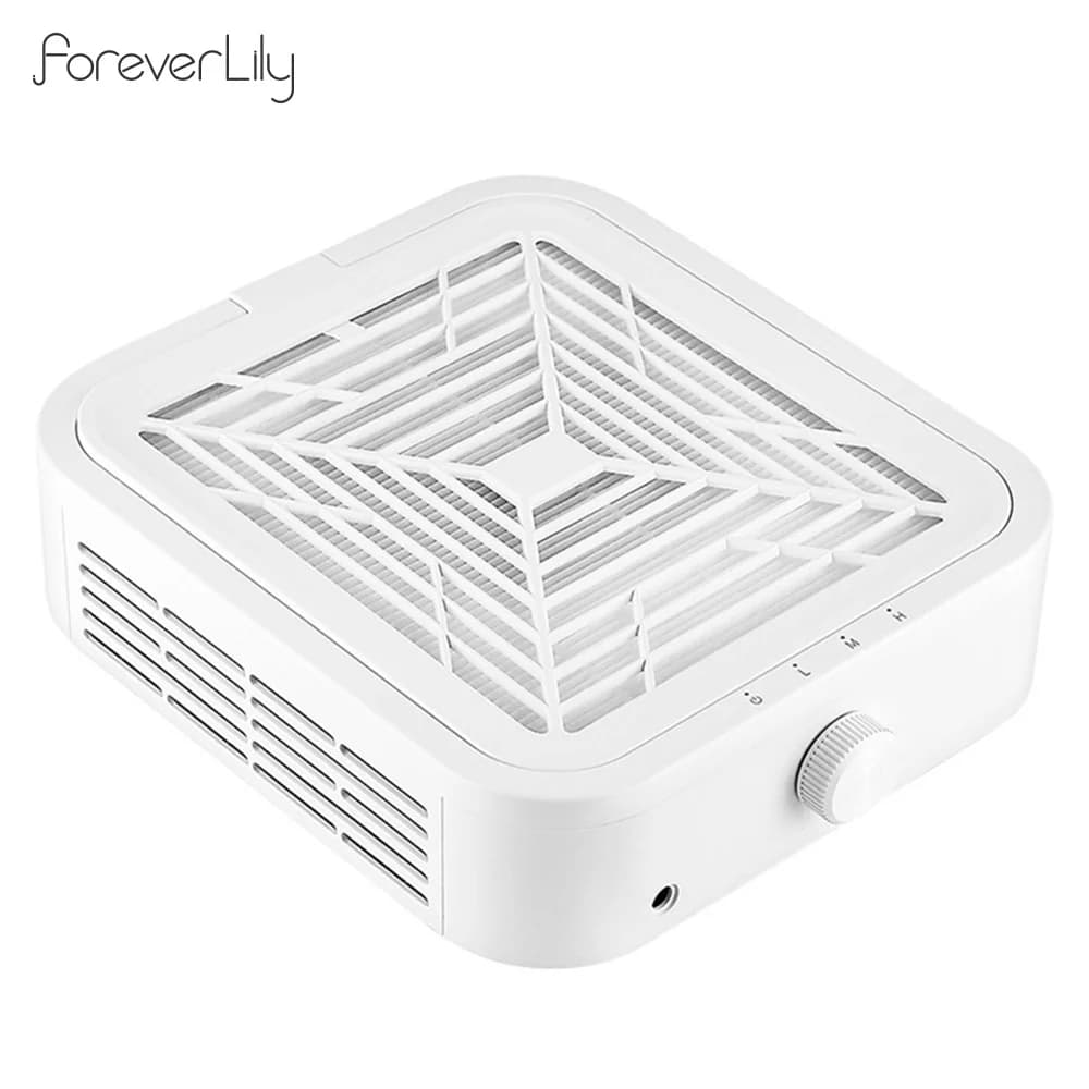 Aspirador de pó para unhas 120w com super sucção, sem escova, extrator de poeira para unhas, ventilador de manicure, aspirador de pó com 2 filtros