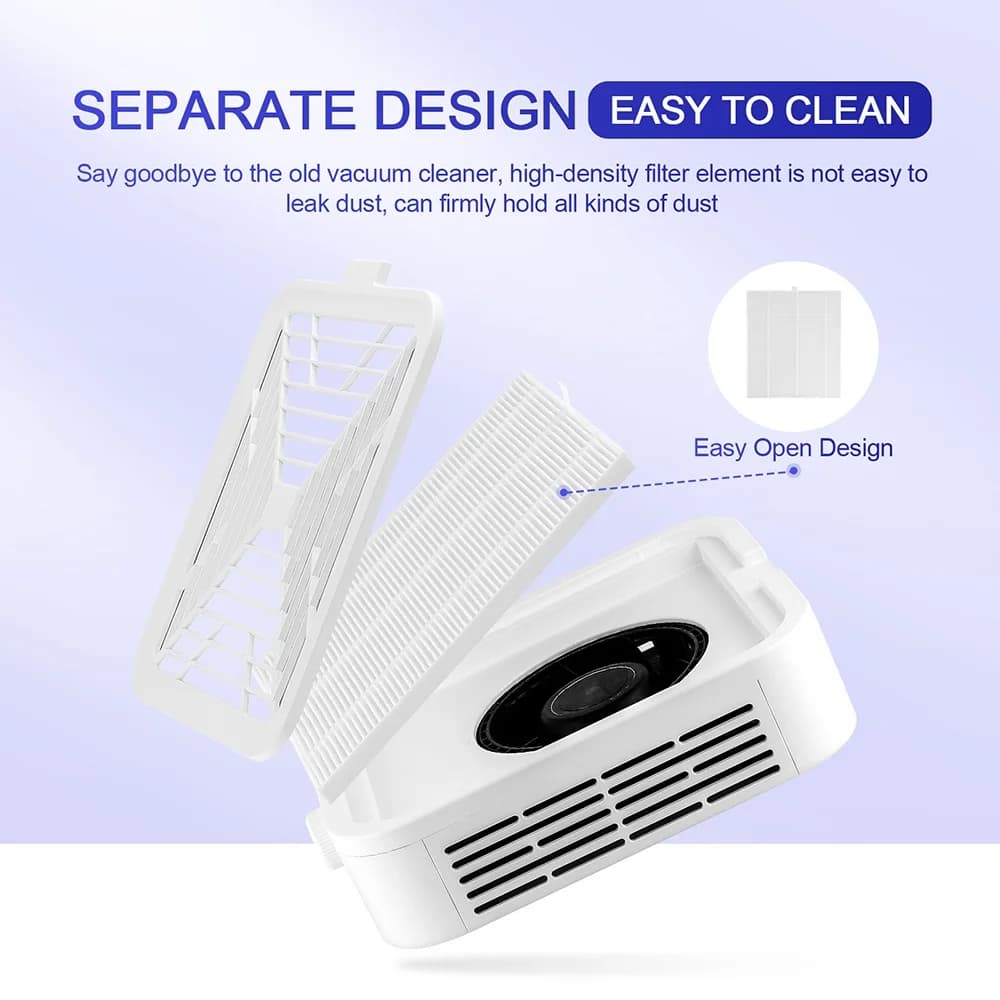 Aspirador de pó para unhas com design separado e filtro de alta densidade fácil de limpar